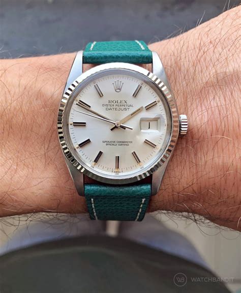 strap for rolex datejust|Rolex Datejust 36mm leather strap.